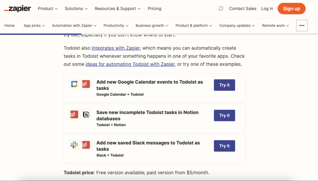 กลยุทธ์ SEO ของ Zapier ในการทำ Lead Generation 2